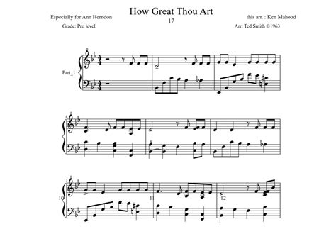 How Great Thou Art Piano Sheet Music Free | Audiolover