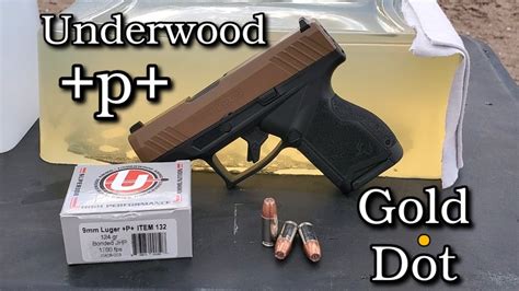 Mm P Short Barrel Test Underwood Gold Dot In Ballistics Gel Youtube