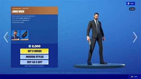 Item Shop update brings John Wick to Fortnite Season 6