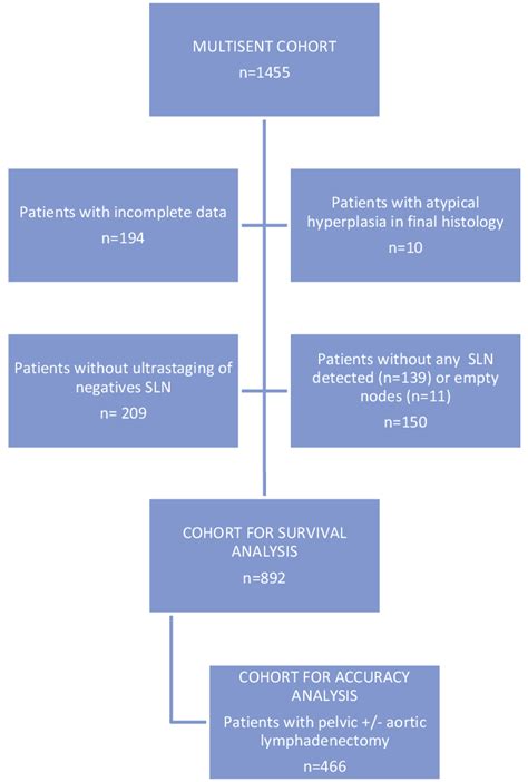 Flow Diagram For Cohort Selection Sln Sentinel Lymph Node Download