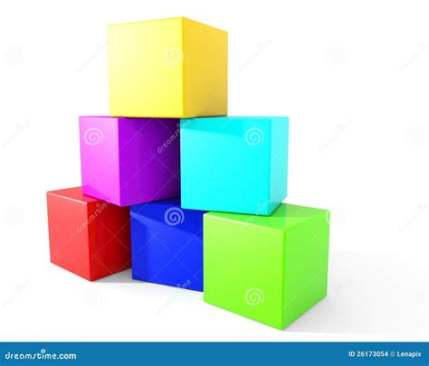 Colorful blocks stock illustration. Illustration of development - 26173054