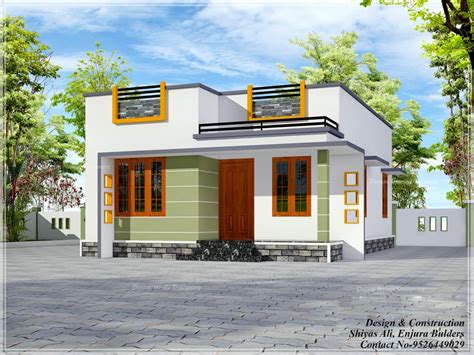 Sq Ft Bhk Contemporary Style Single Storey House And Free Plan