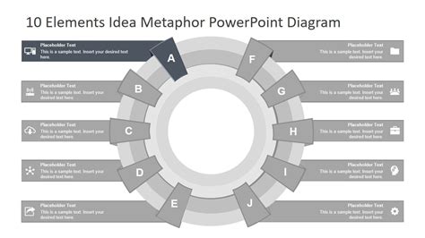 10 Elements Idea Metaphor Powerpoint Diagram Slidemodel