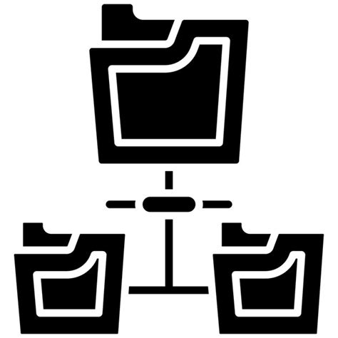 Ilustraci N En Negro S Lido Del Sistema De Archivos Glyph Vector Premium