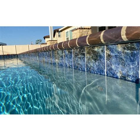 Bermuda Blue 6 X 6 Glossy Porcelain Waterline Pool Tile Aquatiles