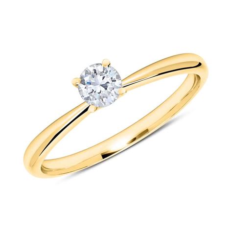 Brilladia Verlobungsring Aus 585er Gold Mit Diamant 0 25 Ct VR0260SL