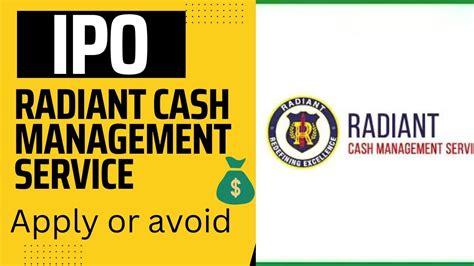 Radiant Cash Management Service Ipo Review Apply Or Not Youtube