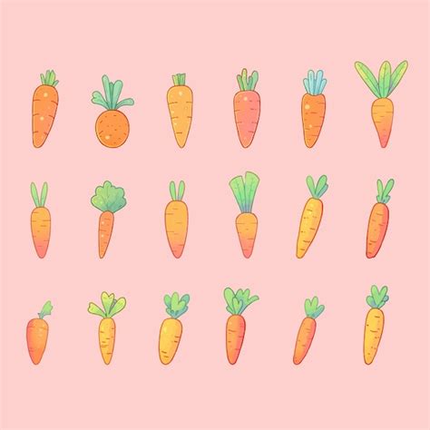 Cute Carrots Vectors And Illustrations For Free Download Freepik