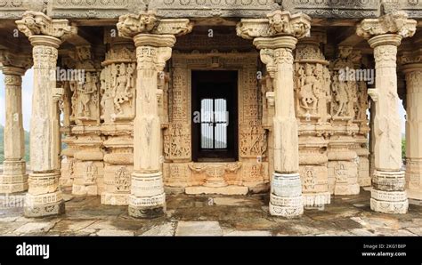 Carved Pillar And Entrance Of Golerao Temple Built 16th Century Temple