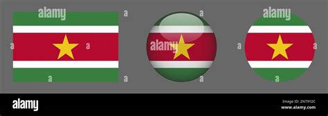 Suriname Flag Set Collection Vector Stock Vector Image Art Alamy