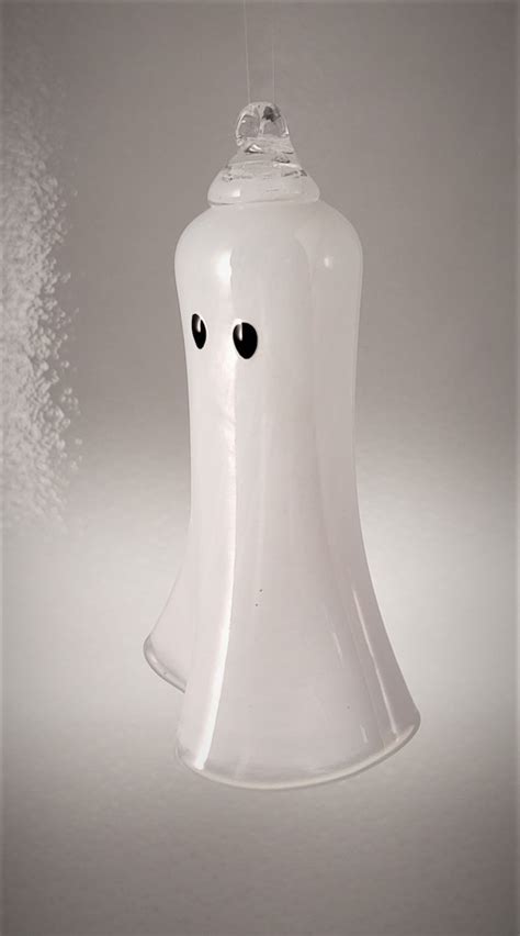 Blown Glass Ghost Ornament Bewitching Peddlers Fall Etsy