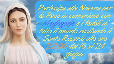 S Rosario Della Pace 2° Giorno Della Novena Chiesta Dalla Regina Della Pace 17 6 2024 Youtube