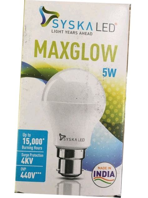 Ceramic Round W Syska Maxglow Led Bulb At Rs Piece In Lucknow Id