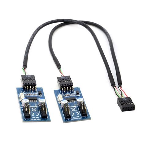 Internal 9 Pin Usb 20 Splitter 1 Male To 4 Female Motherboard Pin To