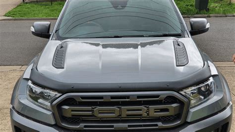 Ford Ranger Px 2015 Air Design Hood Vents Set Satin Black Bonnet S