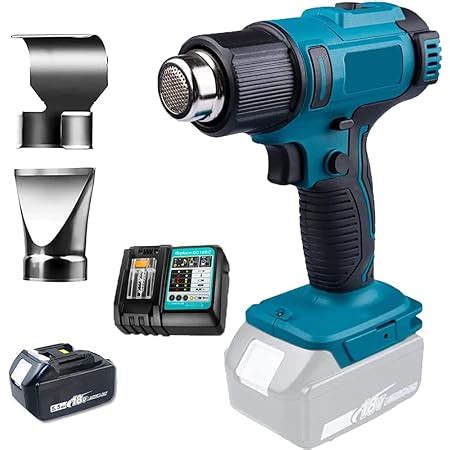 Heat Gun Cordless For Makita V Li Ion Battery Powered Hot Air Gun For Vinyl Wrap Shrink Tubing
