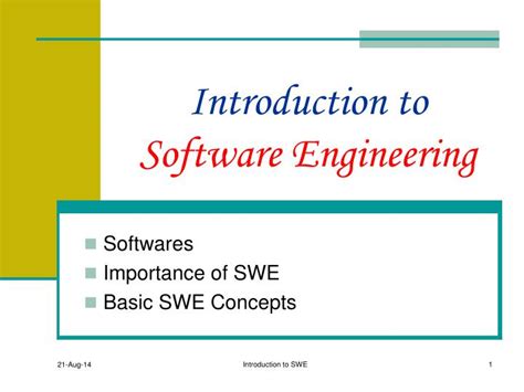 Ppt Introduction To Software Engineering Powerpoint Presentation