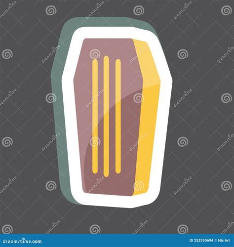 Sticker Coffin. Suitable for Wild West Symbol. Simple Design Editable