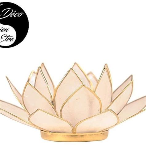 Lotus Flower Photophore Carved From Capiz Shells Of Natural Etsy