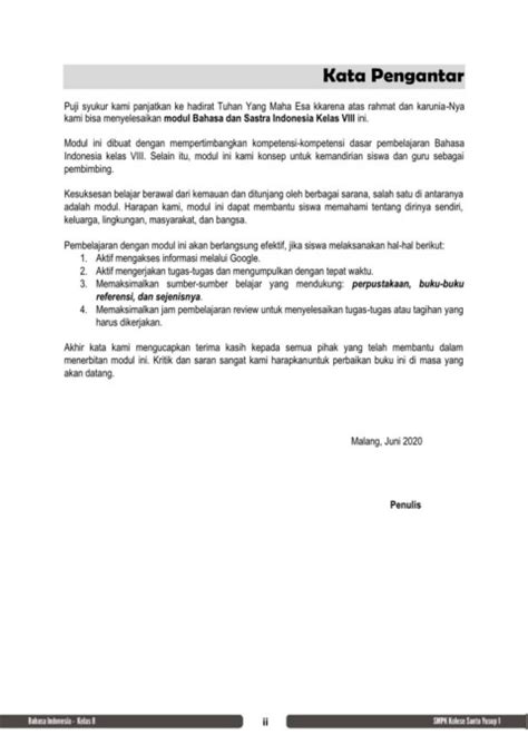 Page 2 Modul Bahasa Indonesia Kelas VIII EDIT TERBARU 1