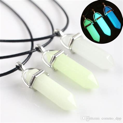 Collier En Pierre Naturelle Qui Brille Dans Le Noir Pour Femmes Quartz