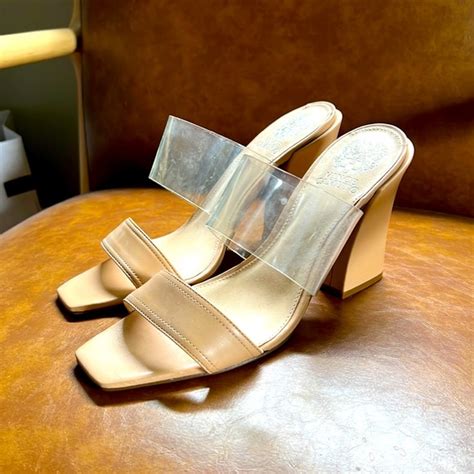 Vince Camuto Shoes Vince Camuto Nude Block Heeled Sandals Never Worn Poshmark