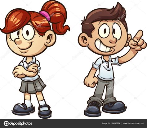 Arriba 97 Imagen Dibujos De Niños Con Uniforme Escolar Actualizar