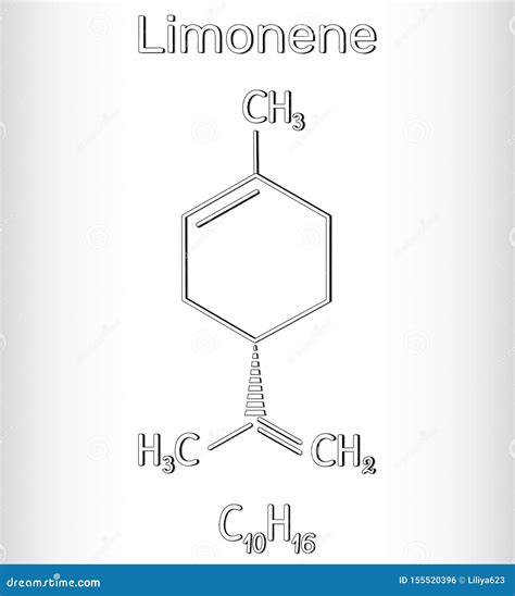 Limonene Molecule Structural Chemical Formula And Model Stock Vector Illustration Of