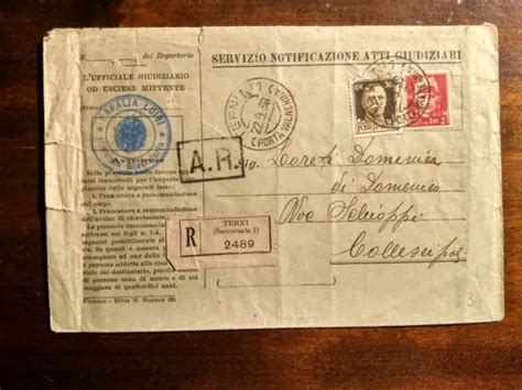 STORIA POSTALE ITALIA Regno 1939 Raccomandata Atti Giudiziari EUR 5 70