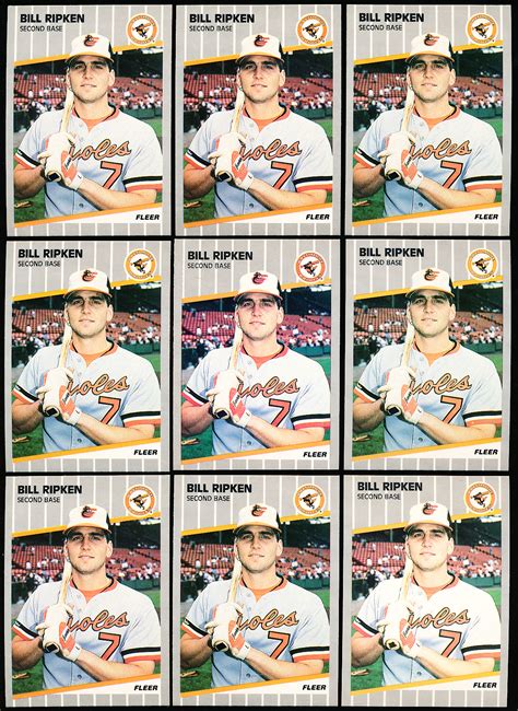 Lot Detail Fleer Bb Bill Ripken Orioles Cards