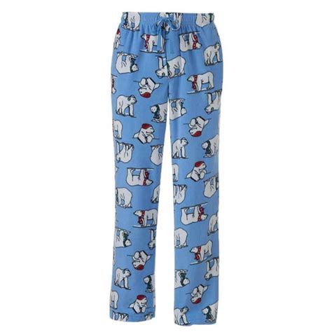 Croft And Barrow Croft And Barrow Mens Blue Fleece Sleep Pants Polar Bear