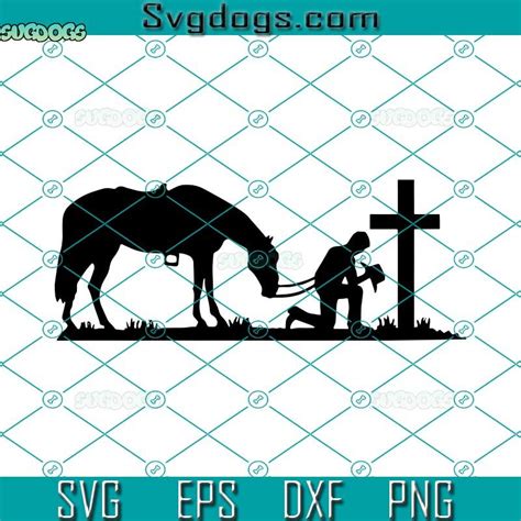 Cross Svg Kneeling Free Svg Svg File Pray Dxf Cricut Horses