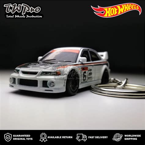 PUTIH GANTUNGAN Hot WHEELS PREMIUM MITSUBISHI LANCER EVOLUTION VI EVO 6 FORZA HORIZON 5 KEYCHAIN
