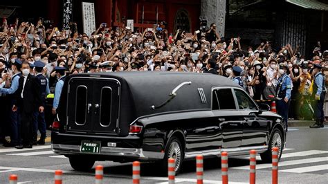 Shinzo Abe funeral: Mourners line streets to bid farewell to Japan's ...