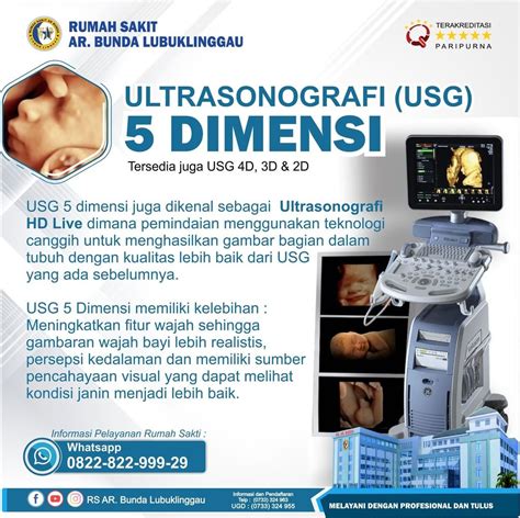 Poliklinik Kebidanan RS AR Bunda USG 5 Dimensi Atau USG HD Live RS