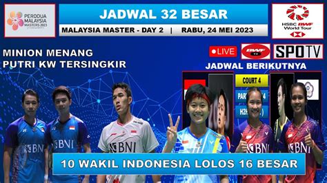 Hasil Malaysia Master 2023 Hari Ini Day 2 R32 MINION Menang PUTRI