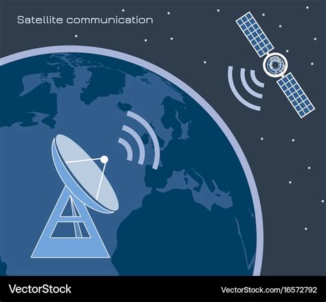 Satellite communication 3 Royalty Free Vector Image