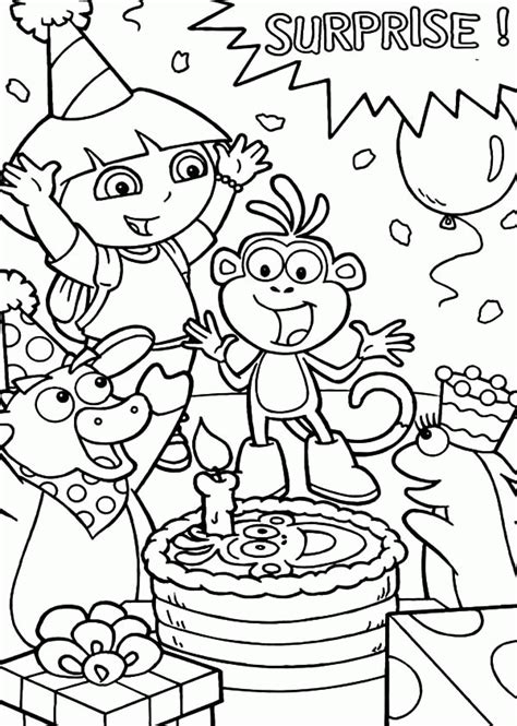 Coloring Pages Birthday Party Coloring Home