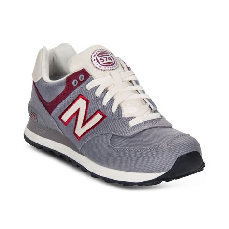 New Balance 574 Sneakers In Gray For Men Greyburgundy Lyst