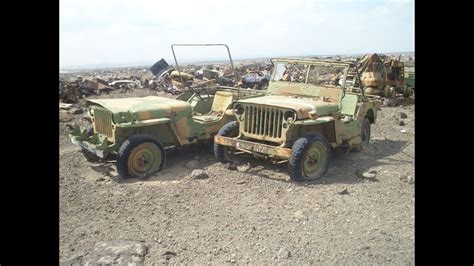 Military Scrap yard full of Jeeps in Djibouti. East Africa - YouTube