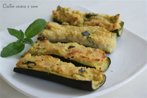 Zucchine Ripiene Al Forno Ricetta Vegetariana Cucina Veloce E Sana