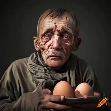 Russian Man Examining An Egg Graph With Lab Equipment On Craiyon