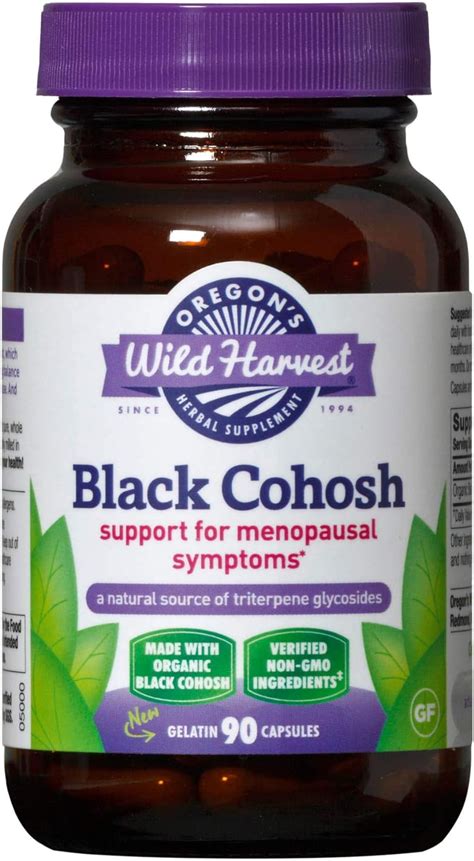 Oregons Wild Harvest Black Cohosh Organic Herbal Supplement 90 Count