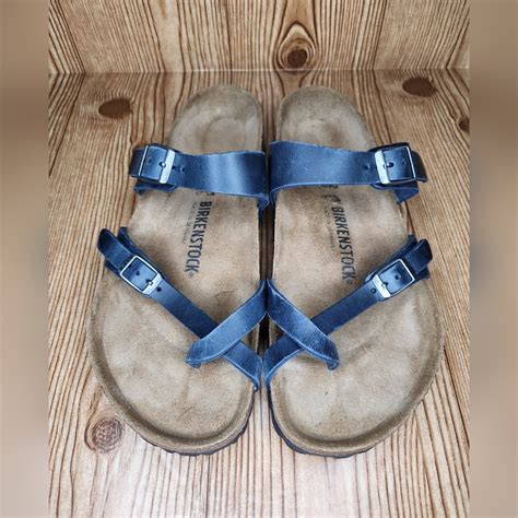 Birkenstock Mayari Blue Oiled Leather Sandals Size 11 Gem