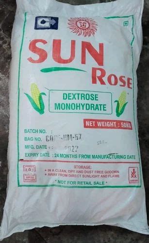 Sun Rose Dextrose Monohydrate Powder For Pharma And Food Industry