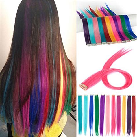 Florata Pcs Colored Clip In Hair Extensions Party Hair Walmart