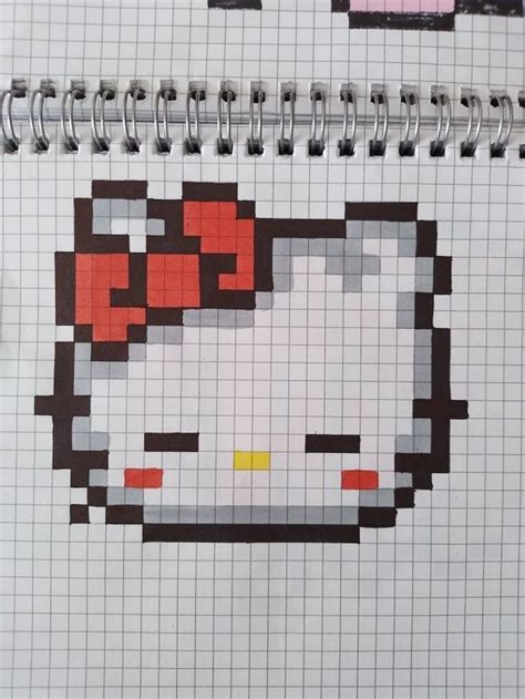 Hello kitty по клеточкам Tutorial sul disegno del viso Disegni