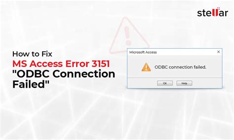 How To Fix Access Database Error Odbc Connection Failed