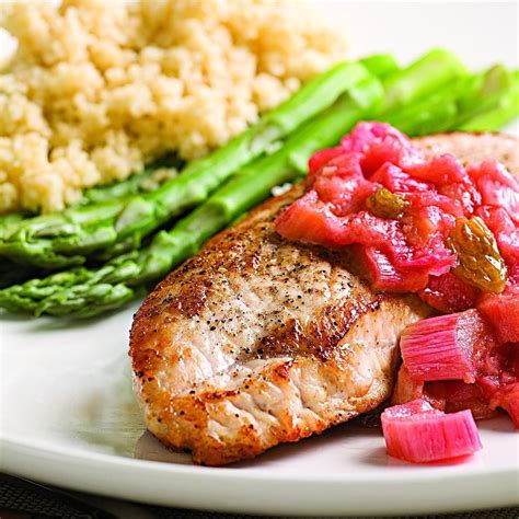 Turkey Cutlets With Rhubarb Chutney Recipe