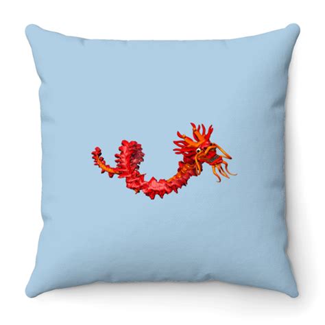 Chinese Sculpture Of A Dragon Throw Pillows Sold By Hijeatsilliozn